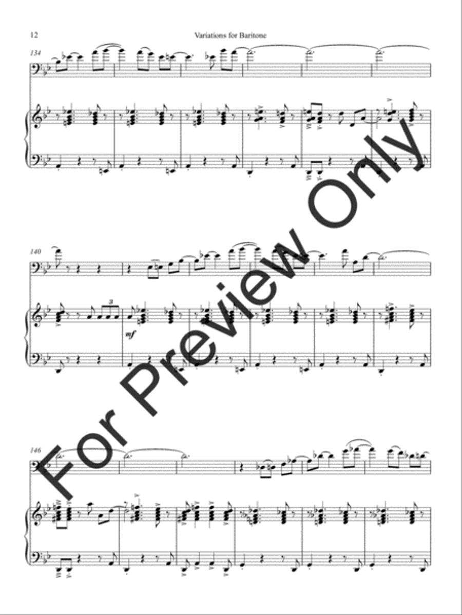 Variations For Baritone Baritone Horn BC scores gallery preview page 16