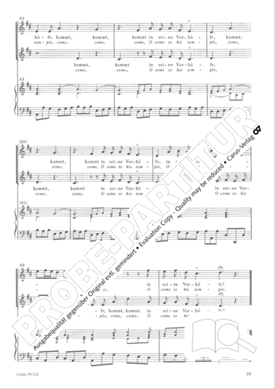 Sing to the Lord a new song (Singet dem Herrn ein neues Lied) 4-Part scores gallery preview page 60