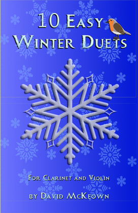 Book cover for 10 Easy Winter Duets for Clarinet and Violin