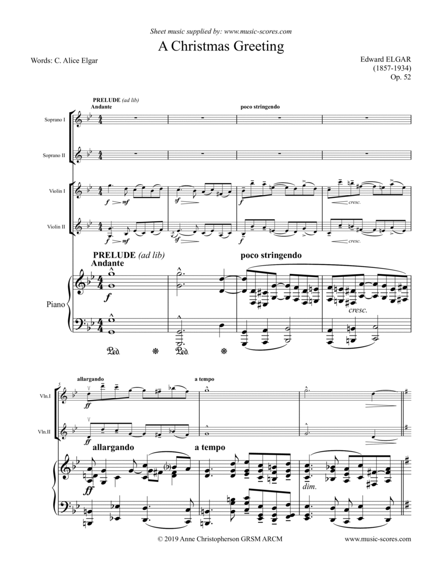 A Christmas Greeting High Voice scores gallery preview page 1