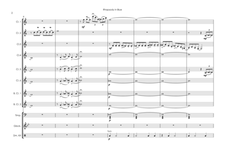 Rhapsody In Blue - clarinet choir / clarinet ensemble image number null