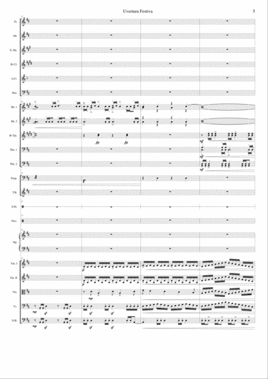 Festive Overture Full Orchestra scores gallery preview page 5