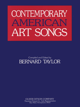 Book cover for Contemporary American Art Songs