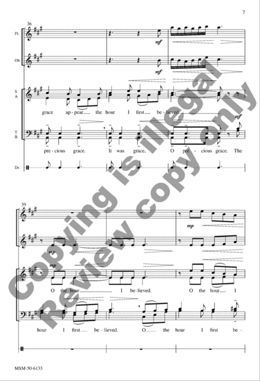 Amazing Grace Amazing Grace 4-Part scores gallery preview page 6