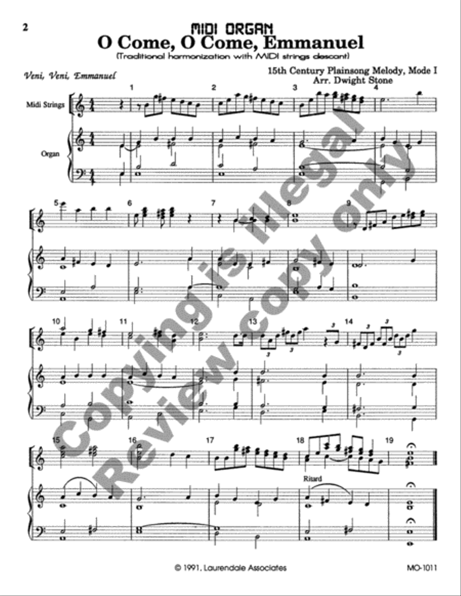 O Come, O Come, Emmanuel Organ scores gallery preview page 3