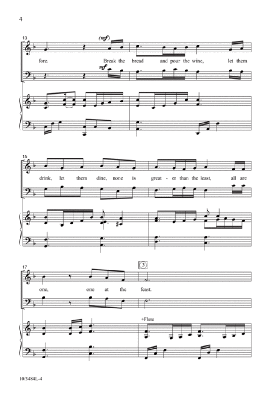 One at the Feast One at the Feast 2-Part scores gallery preview page 4