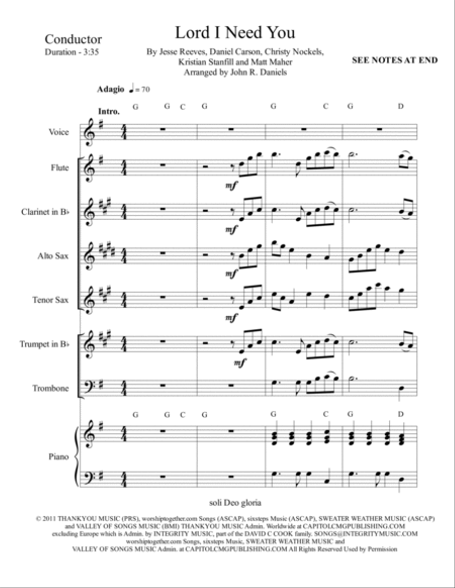 Lord, I Need You Lord, I Need You Flute scores gallery preview page 5