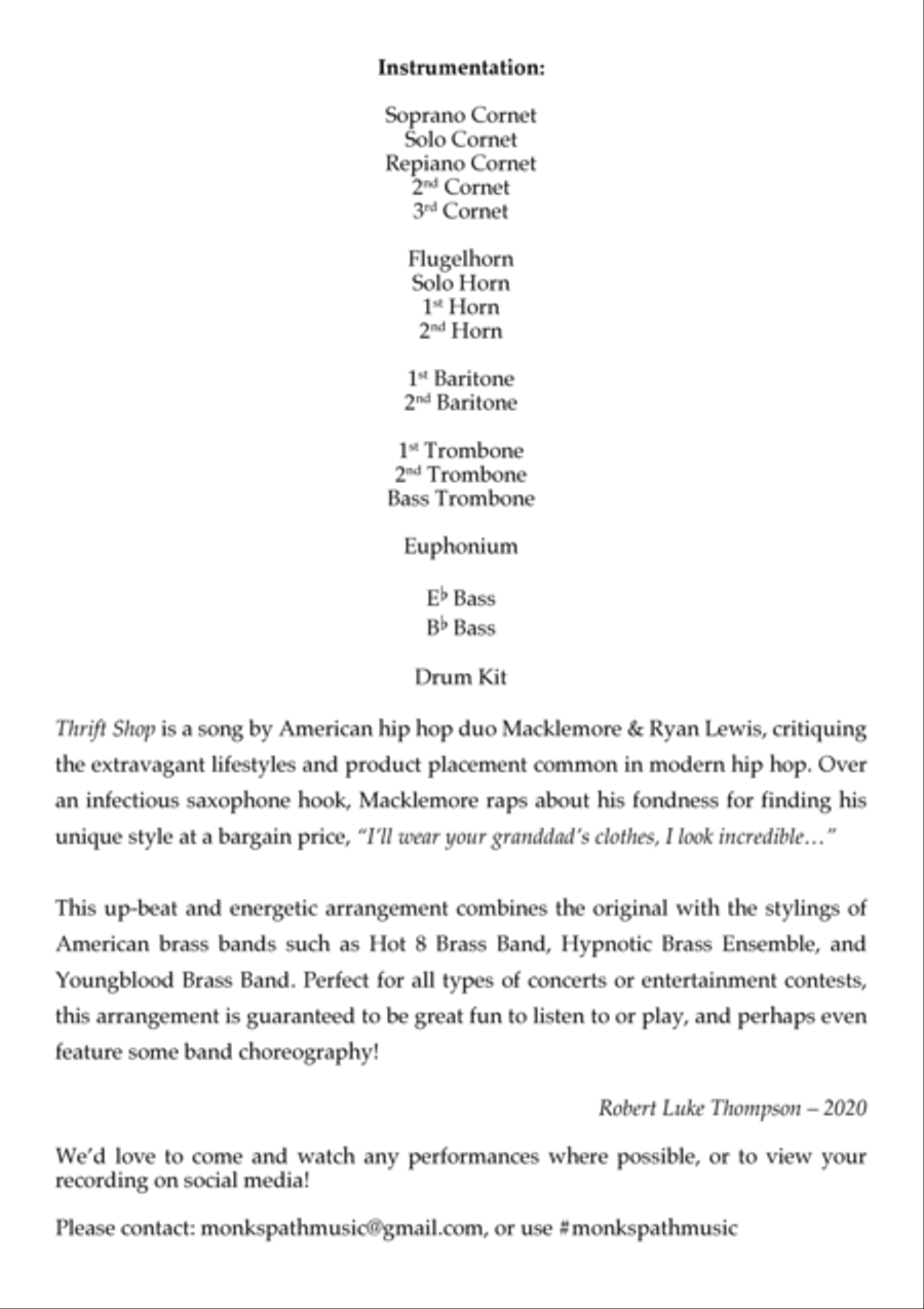 Thrift Shop Brass Band scores gallery preview page 2