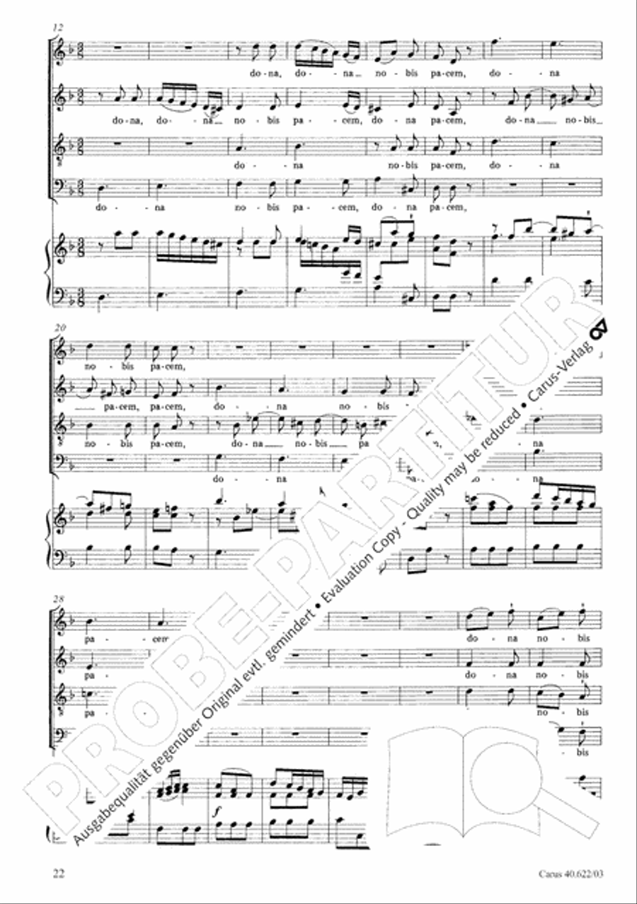 Missa brevis in D minor Missa brevis in D minor 4-Part scores gallery preview page 27