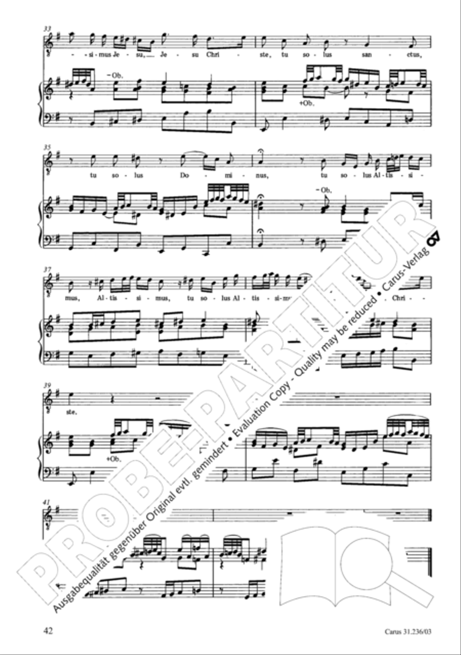 Mass in G Major 4-Part scores gallery preview page 43