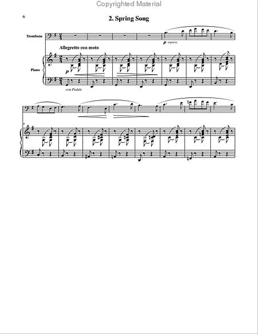 Four Pieces for Trombone & Piano Piano Accompaniment scores gallery preview page 9