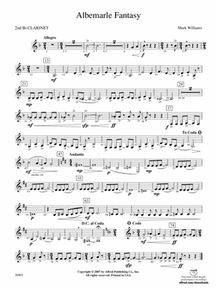 Albemarle Fantasy: 2nd B-flat Clarinet