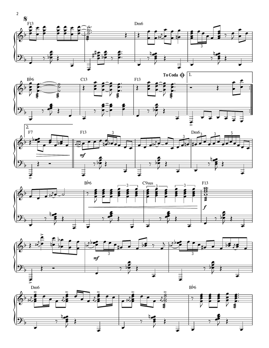 Stand By Me [Jazz version] (arr. Brent Edstrom) Piano Solo scores gallery preview page 2