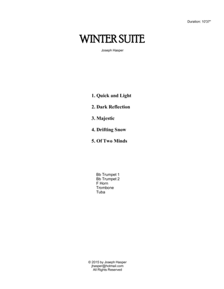 Winter Suite (Brass Quintet) image number null