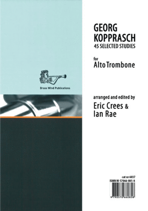 Book cover for Kopprasch Studies for Alto Trombone