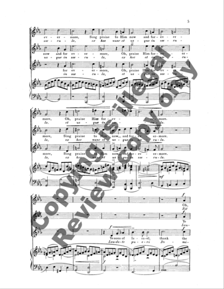 Ye Sons of Israel (Laudate pueri Dominum), Op. 39/2 SSA scores gallery preview page 9