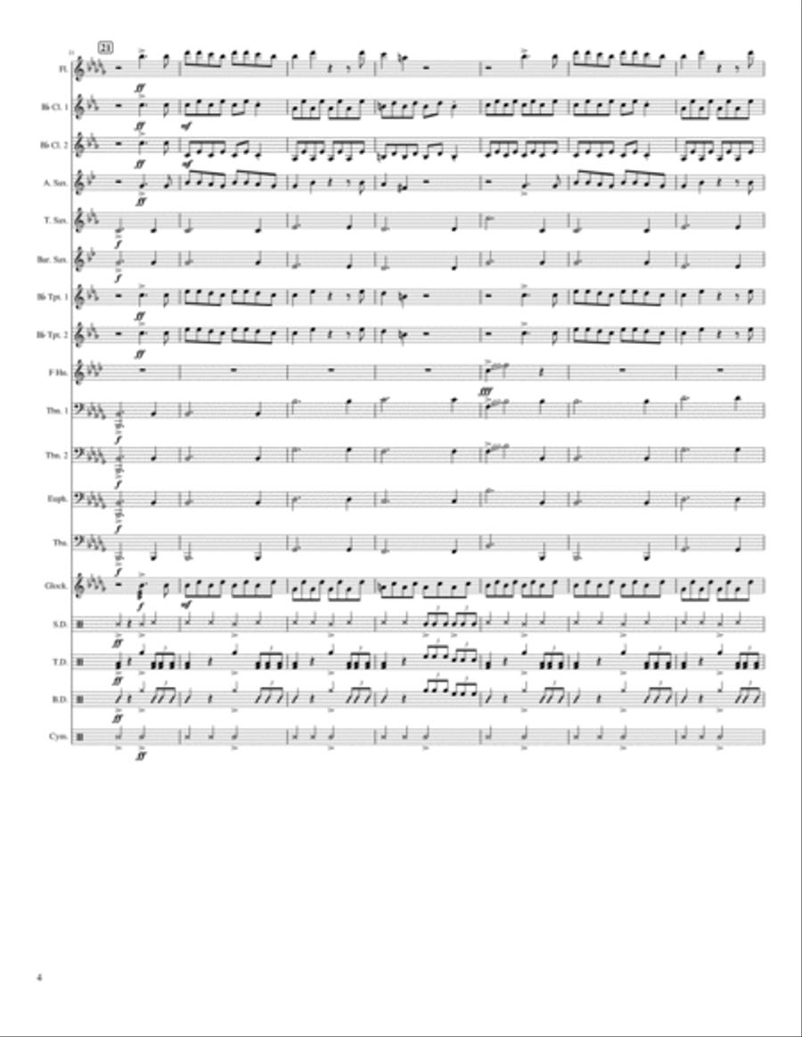 Believer Marching Band scores gallery preview page 4