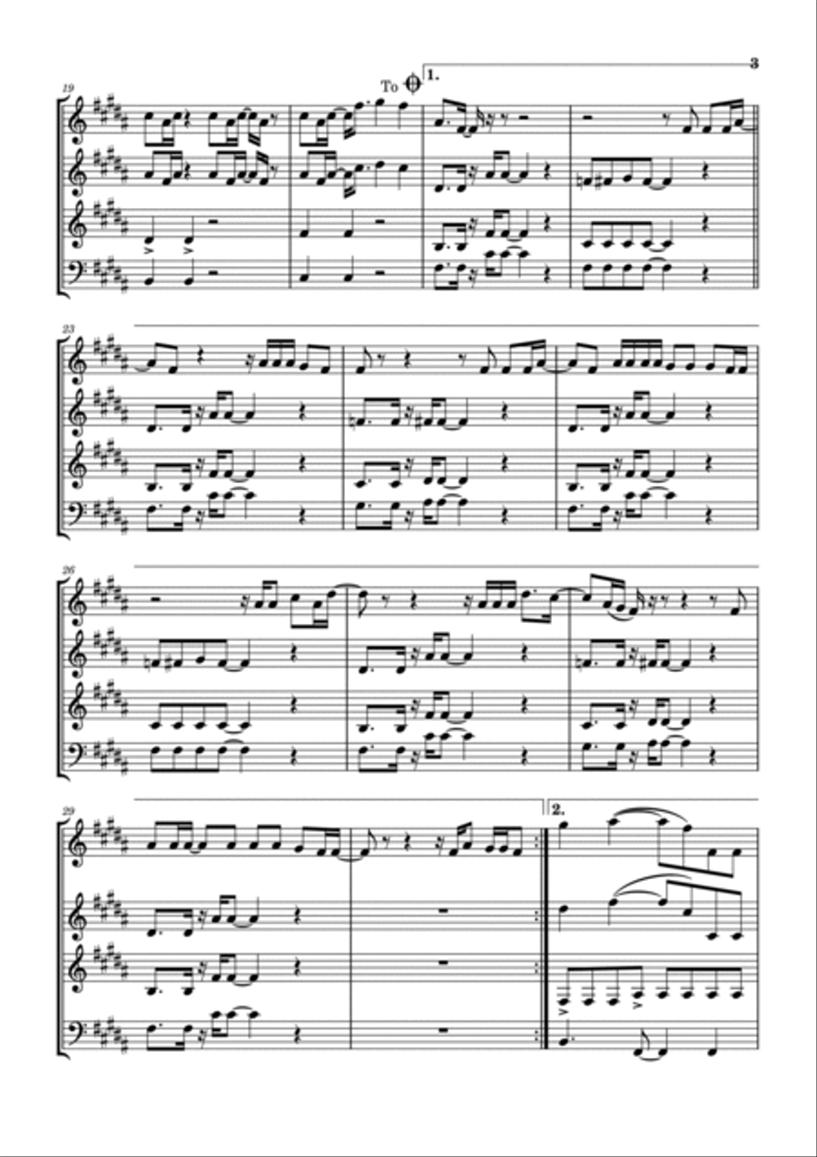 Crazy People Woodwind Quartet scores gallery preview page 4