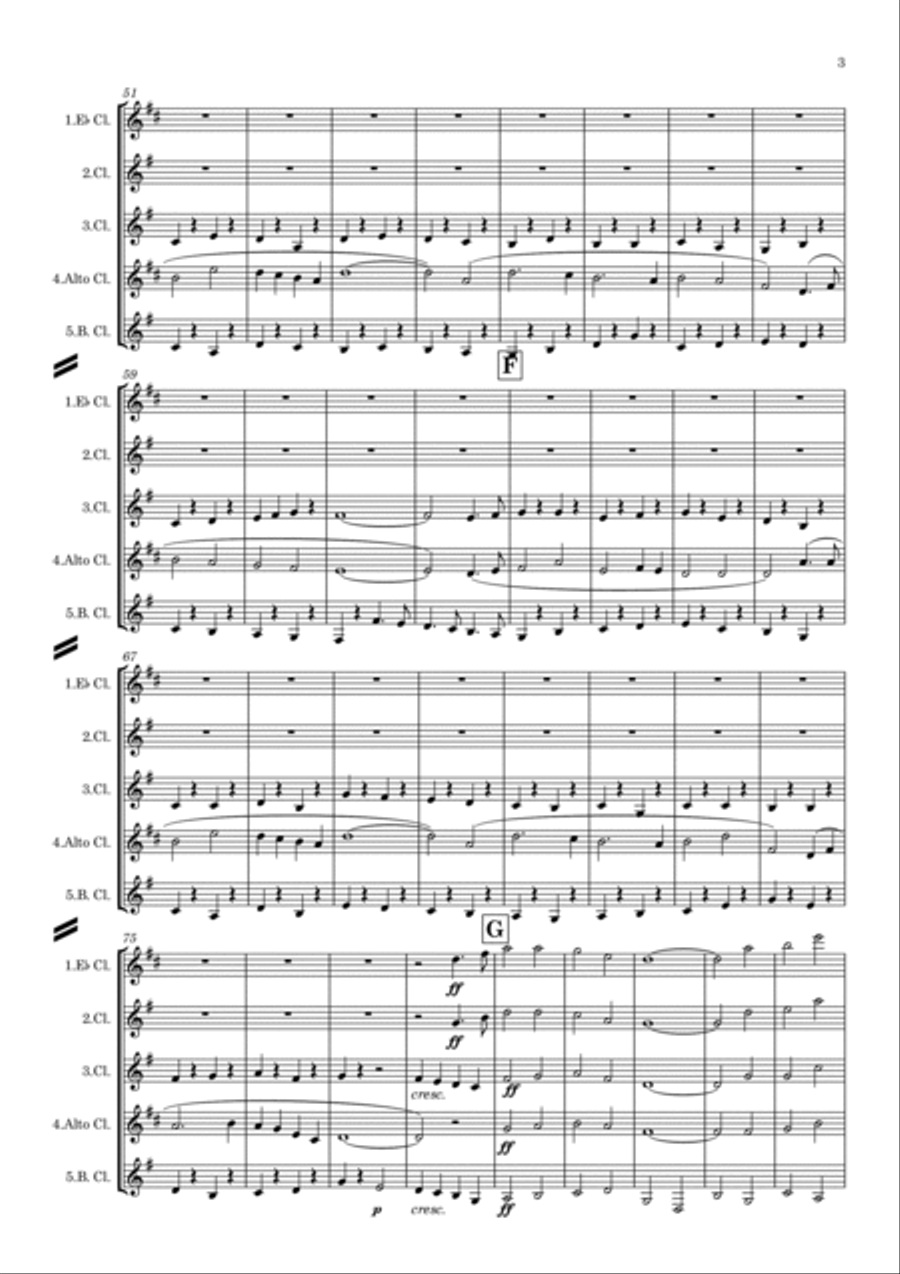 Holst: 2nd Suite in F Op. 28 No.2 - clarinet quintet Clarinet Quintet scores gallery preview page 4
