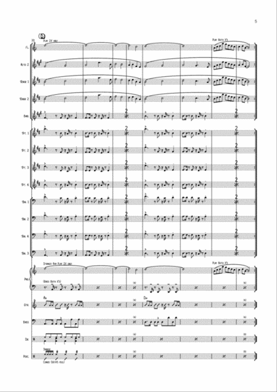 Moves Like Jagger Flute scores gallery preview page 5