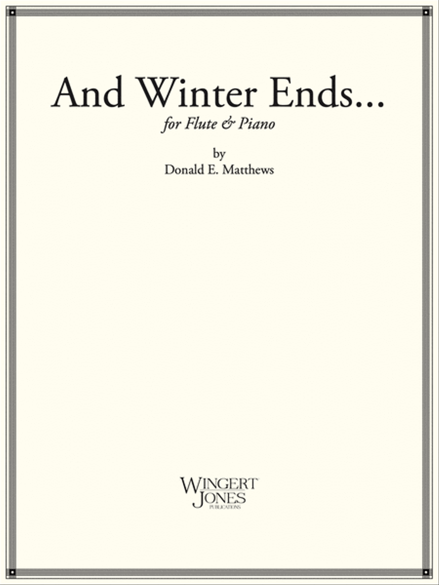 And Winter Ends Flute Solo scores gallery preview page 1