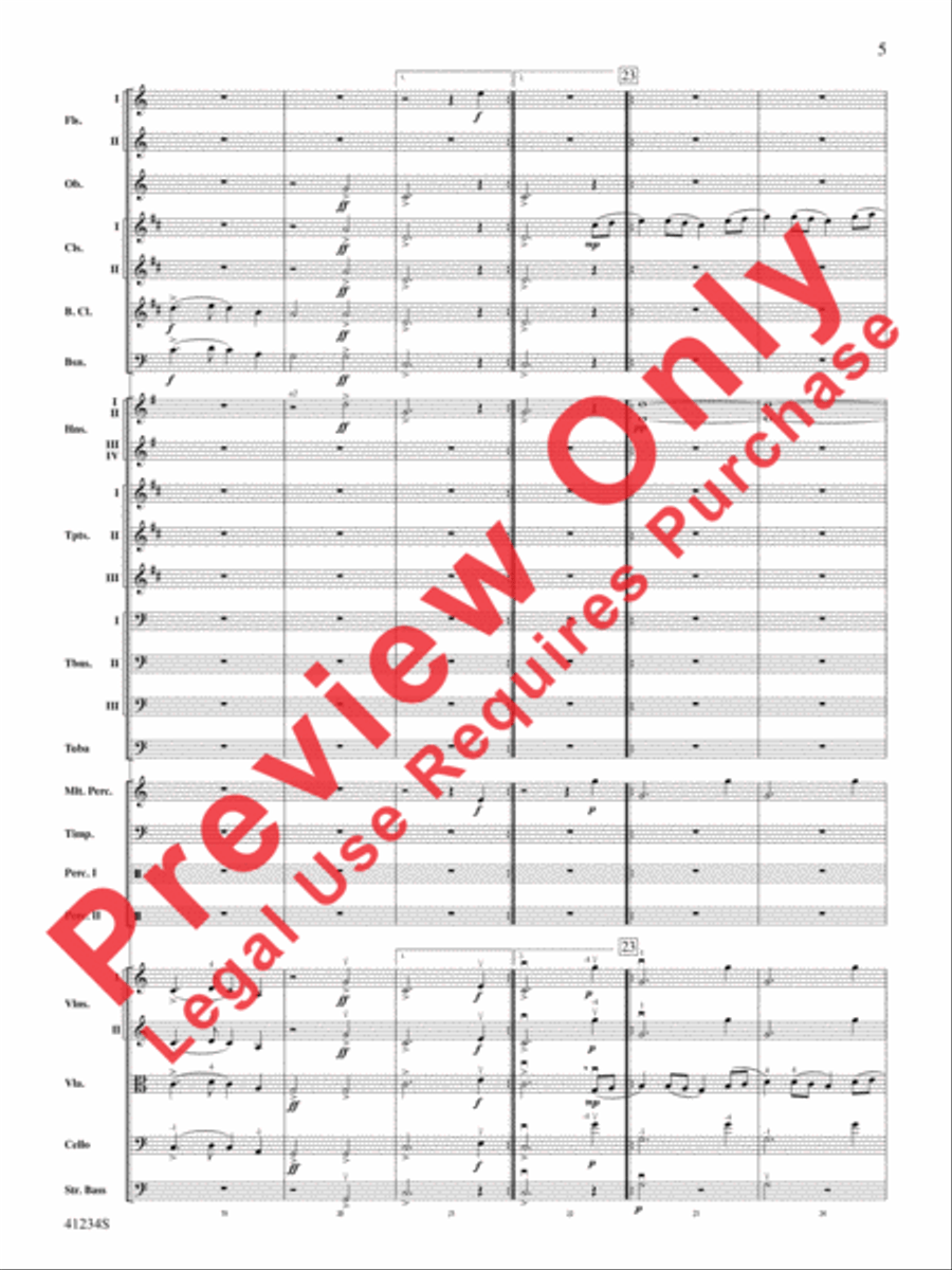 A Dance of Clowns Full Orchestra scores gallery preview page 6