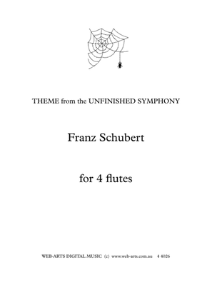 Theme from UNFINISHED SYMPHONY for 4 flutes - SCHUBERT