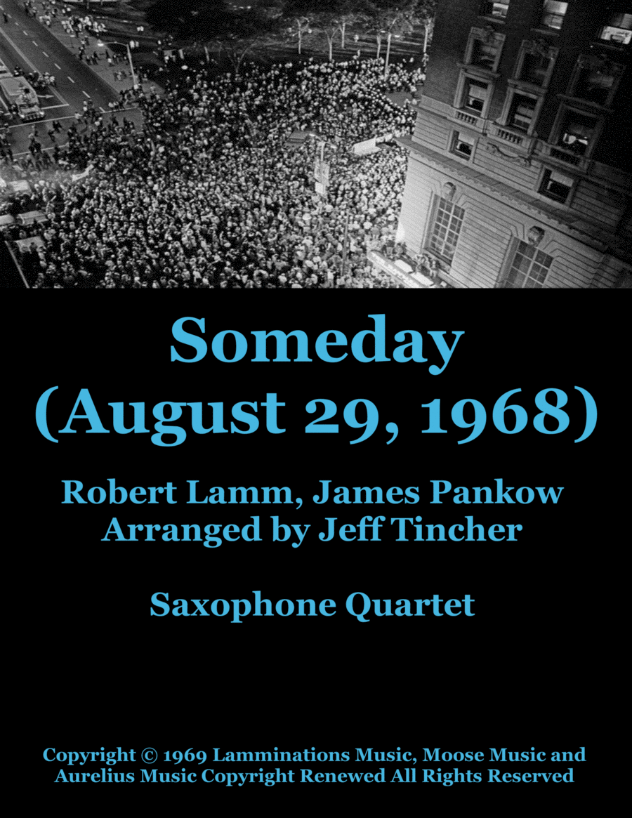 Someday (August 29, 1968) Saxophone Quartet scores gallery preview page 1