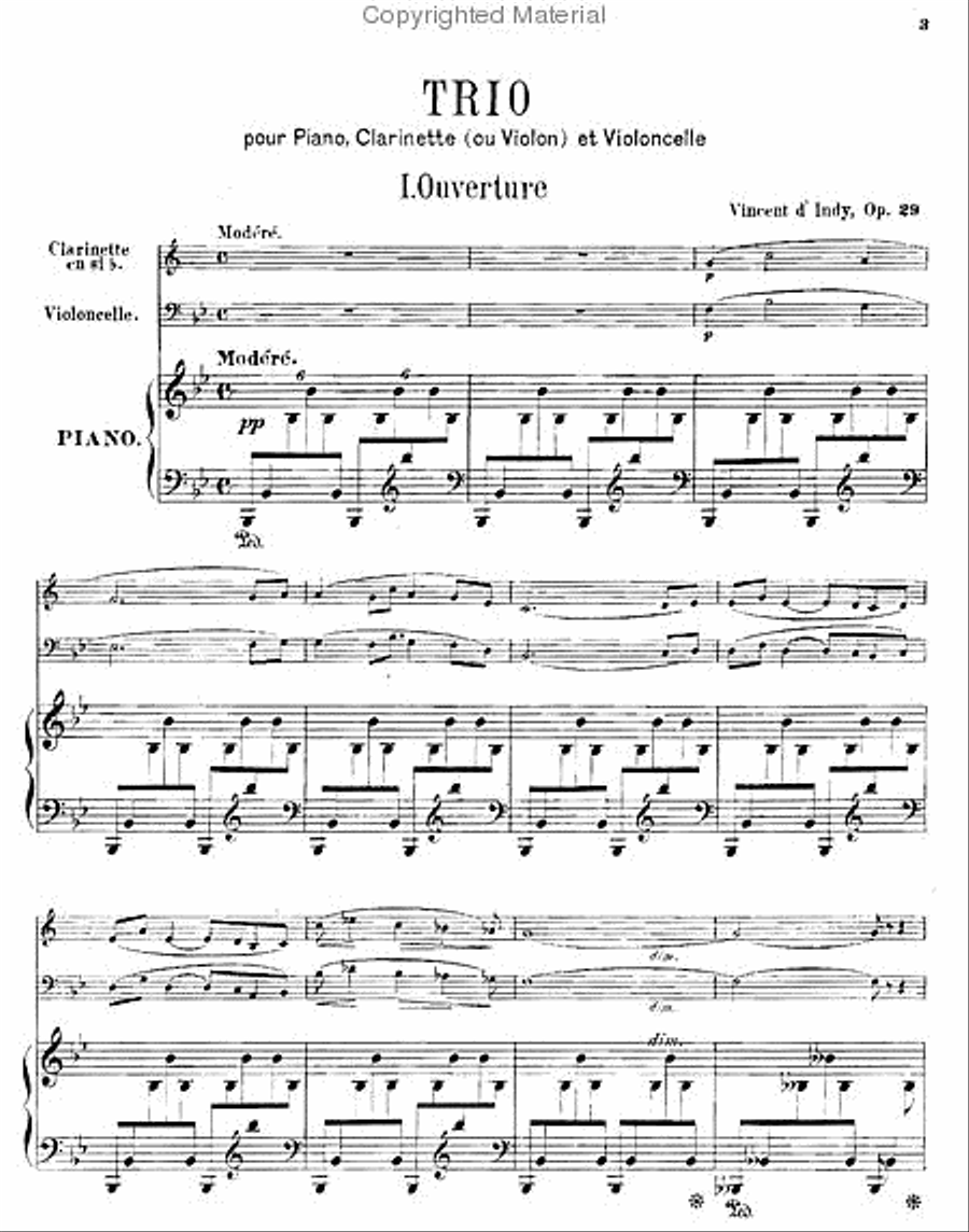 Trio, Op. 29 Clarinet scores gallery preview page 2