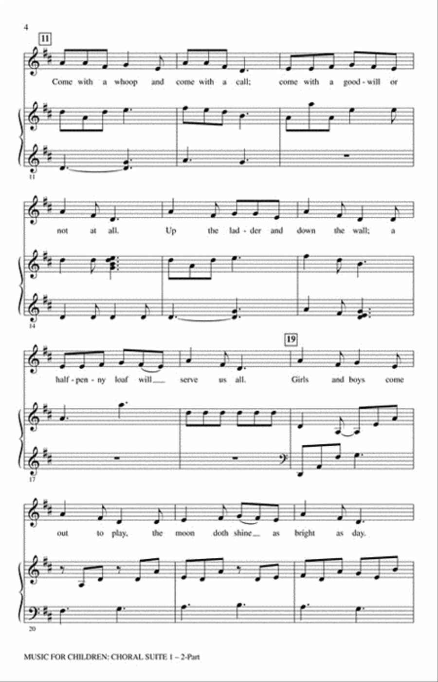 Music for Children Unison Choir scores gallery preview page 3