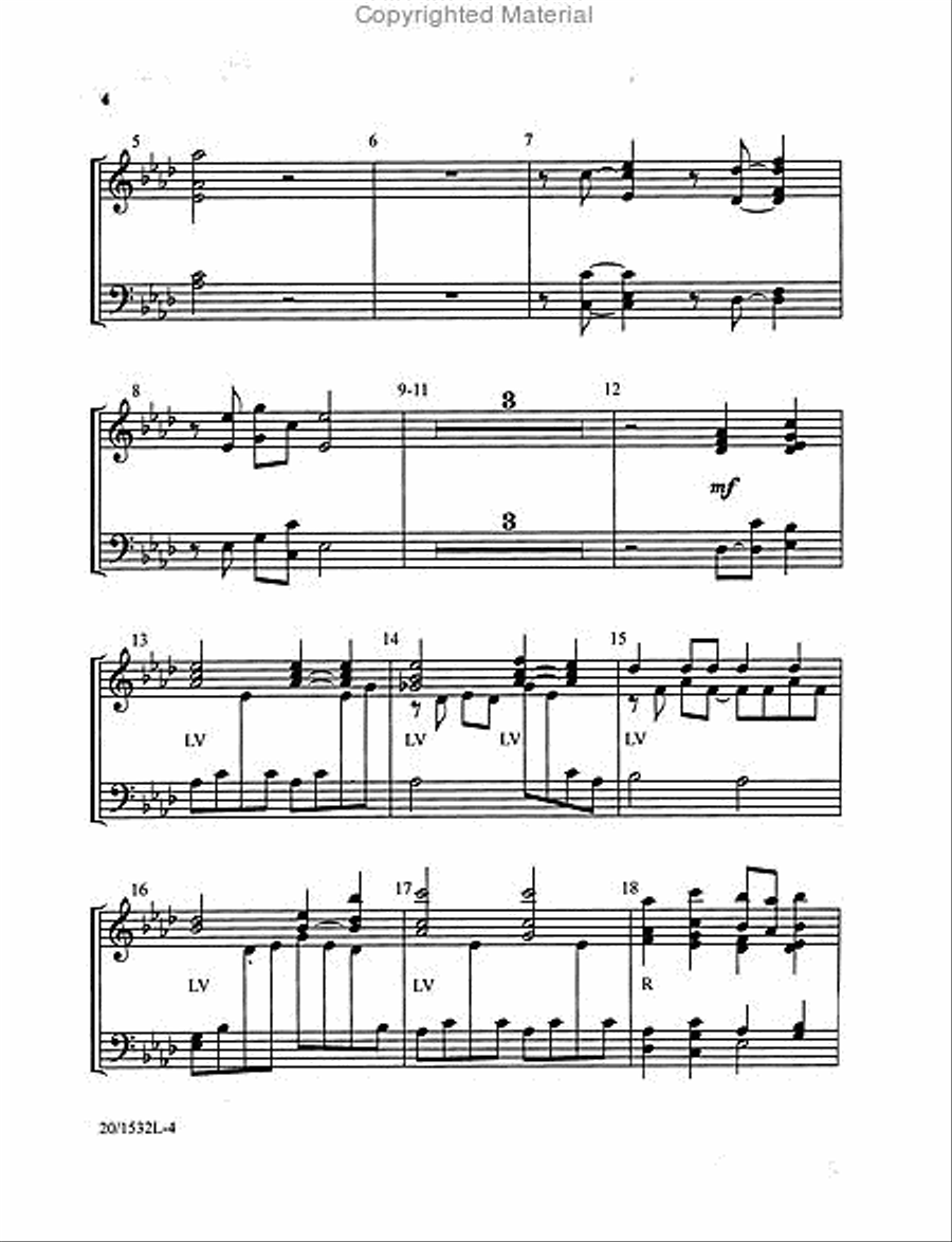 Meditation on “Let Us Break Bread” - 2-3 Octave Handbell/Handchime Part 3-Octaves scores gallery preview page 3