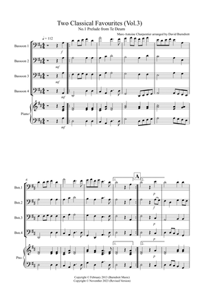 2 Classical Favourites for Bassoon Quartet (volume three)