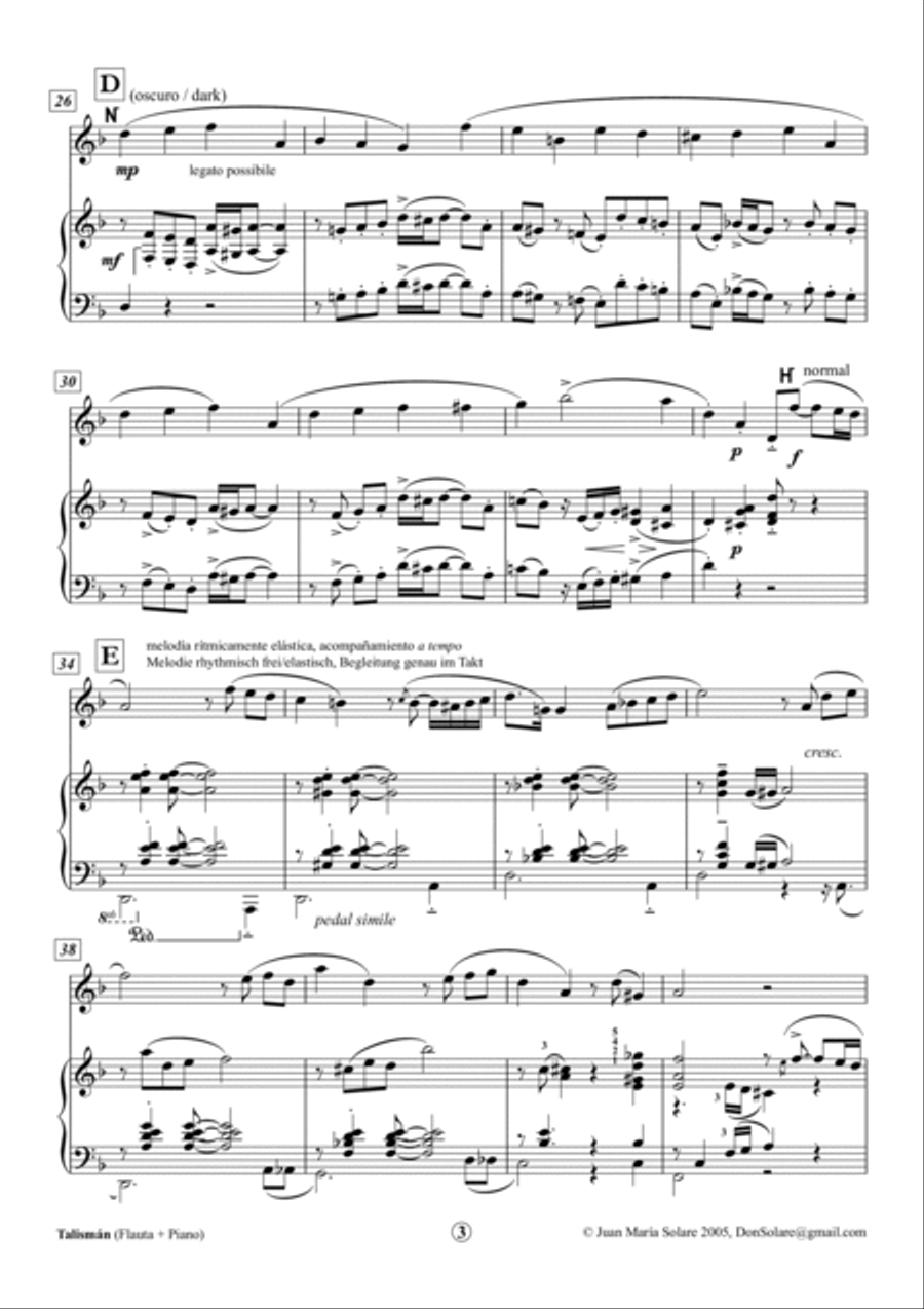 Talismán [flute & piano] Flute Duet scores gallery preview page 4