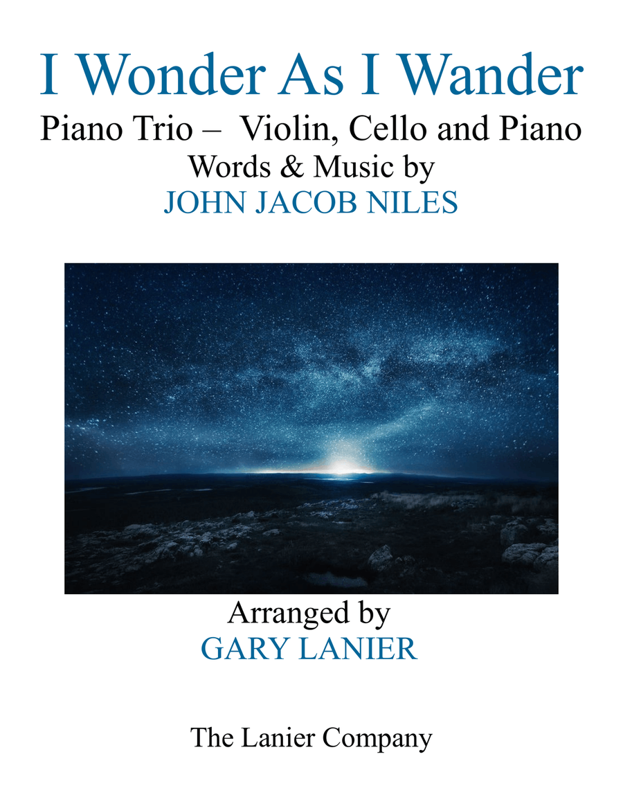 I Wonder As I Wander Piano Trio scores gallery preview page 1
