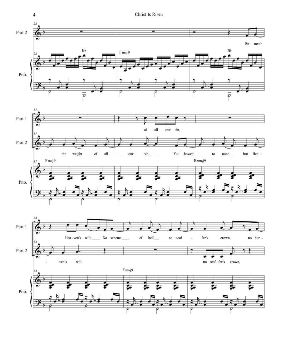 Christ Is Risen Christ Is Risen Choir scores gallery preview page 4