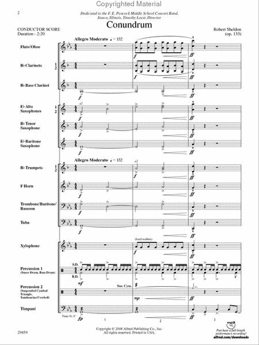 Conundrum Concert Band scores gallery preview page 2