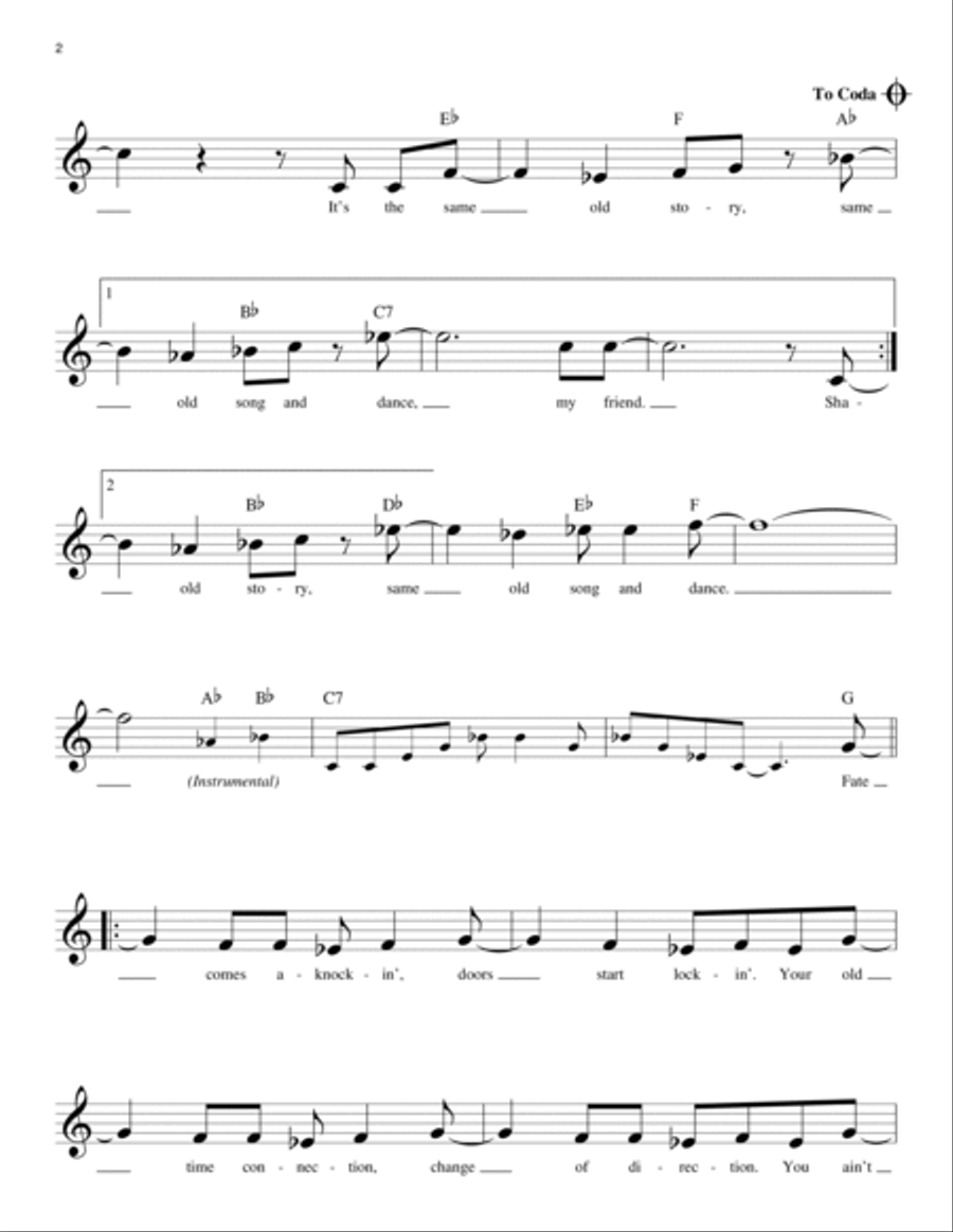 Same Old Song And Dance Piano scores gallery preview page 2