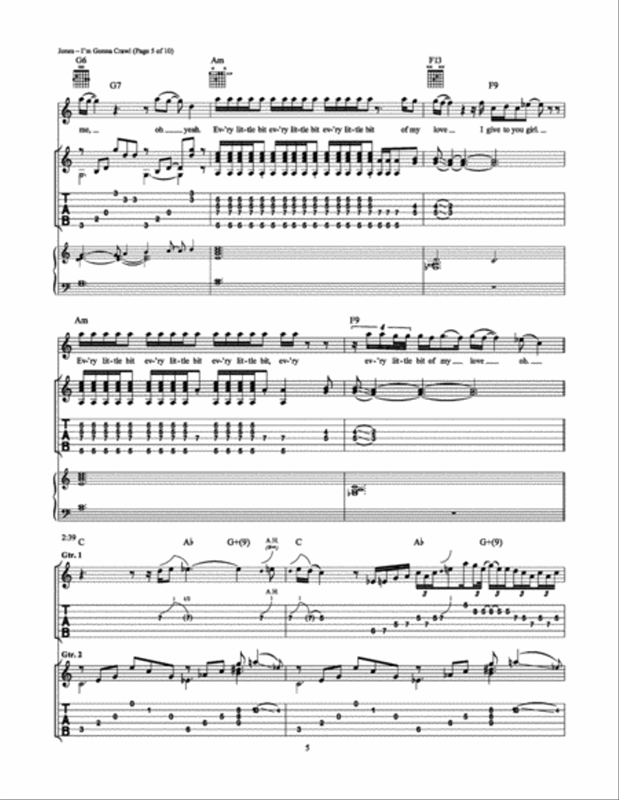 I'm Gonna Crawl Electric Guitar scores gallery preview page 5