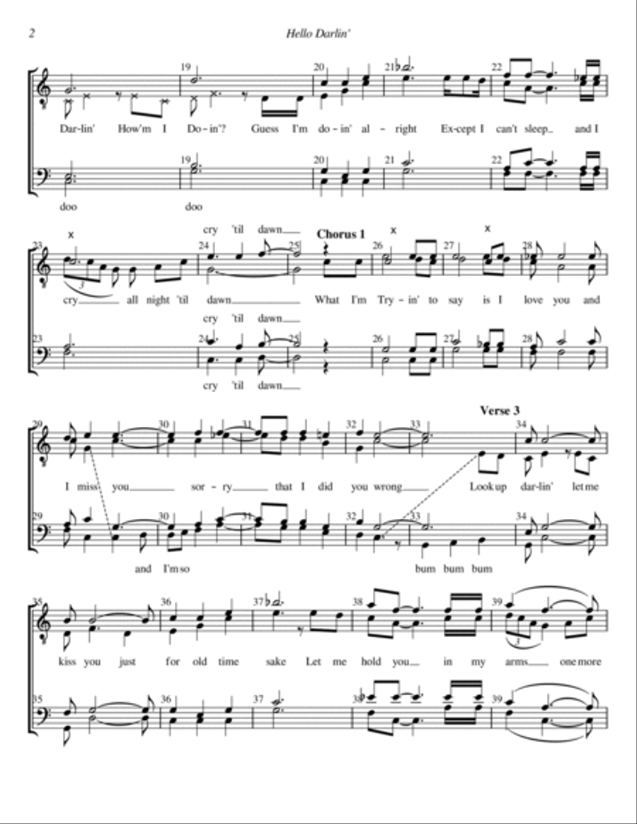 Hello Darlin' TTBB scores gallery preview page 2