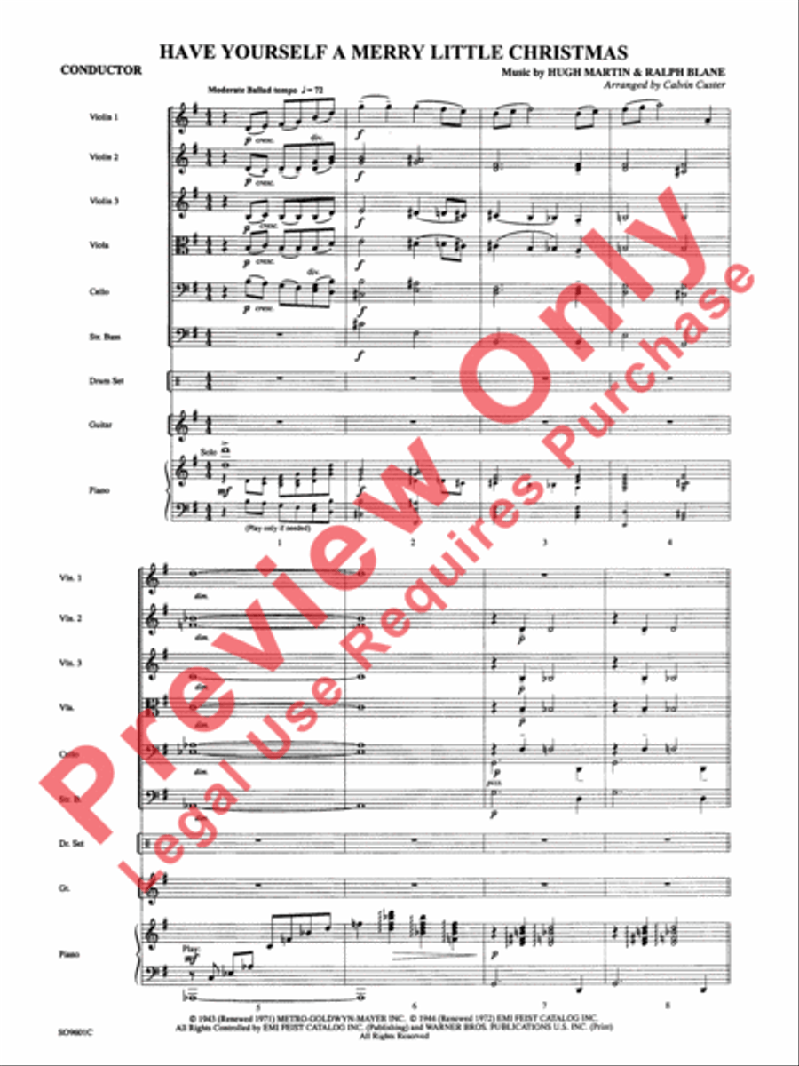 Have Yourself a Merry Little Christmas String Orchestra scores gallery preview page 3