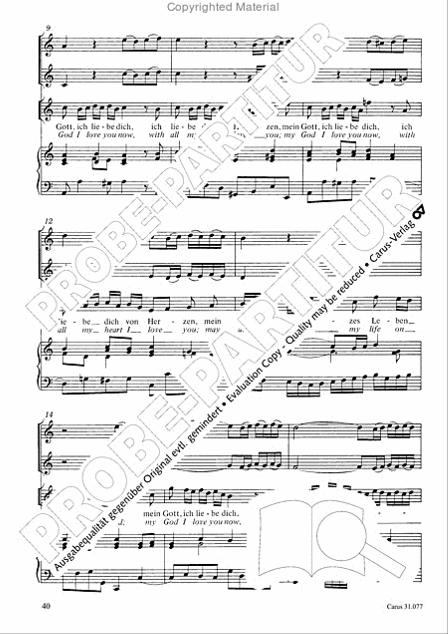 The Lord your God you shall now be loving (Du sollt Gott, deinen Herren, lieben) 4-Part scores gallery preview page 41