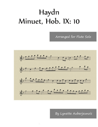 Minuet, Hob. IX:10 - Flute Solo