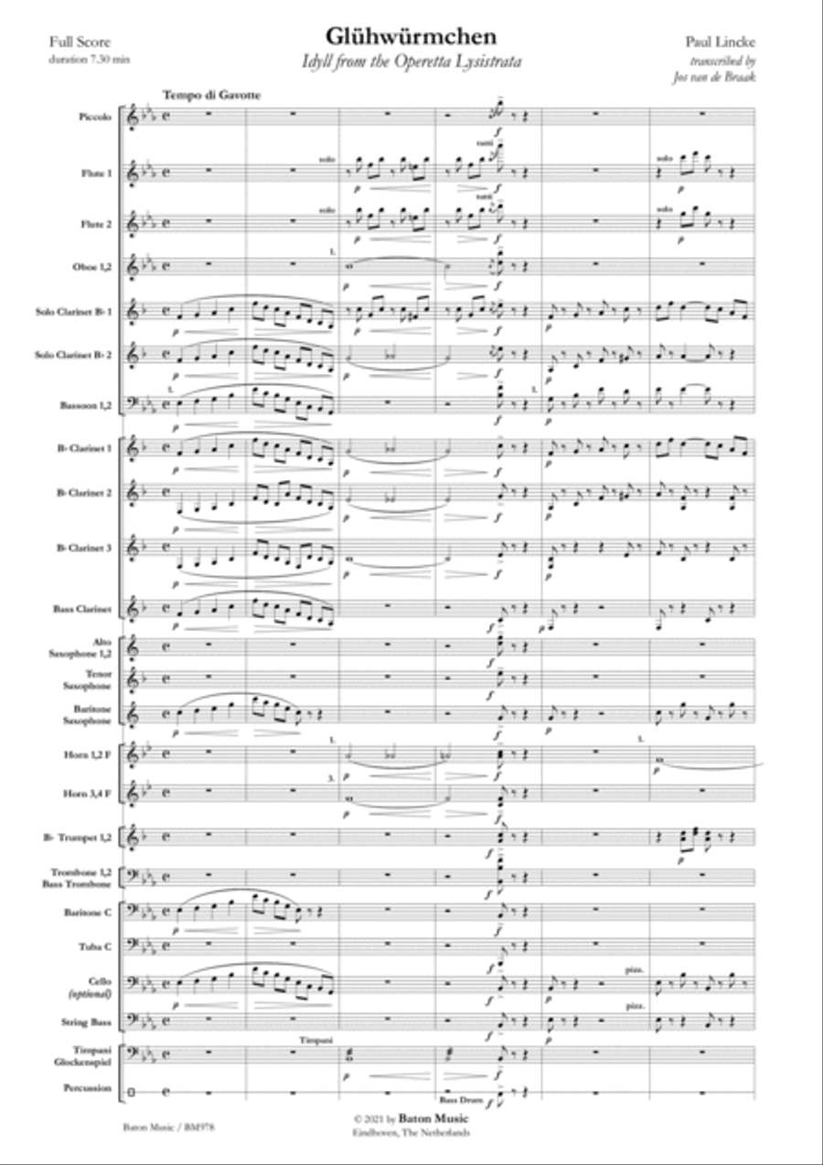 Glühwürmchen Concert Band scores gallery preview page 2