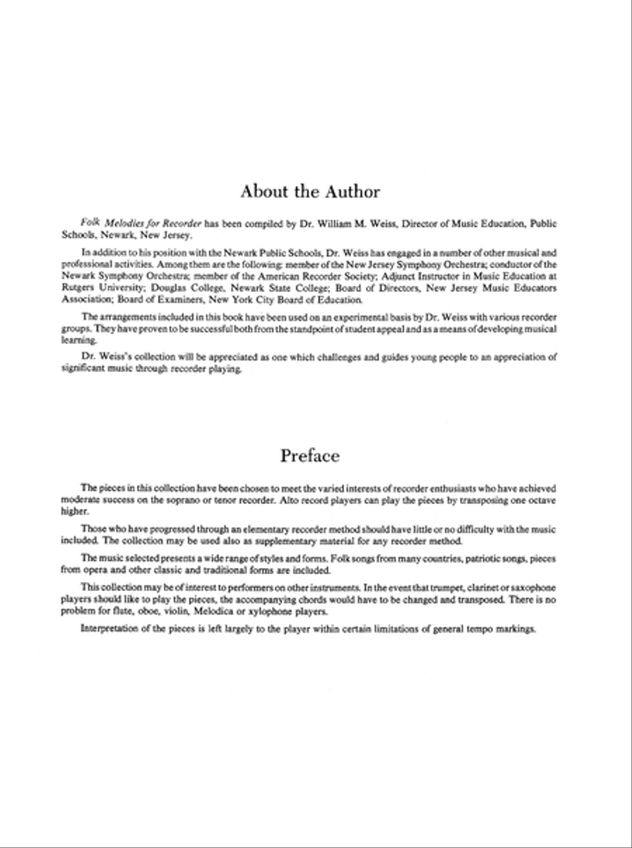 Folk Melodies for Recorder Recorder scores gallery preview page 4