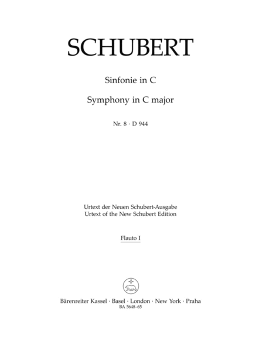 Symphony, No. 8 C major D 944 'The Great' Bassoon scores gallery preview page 1