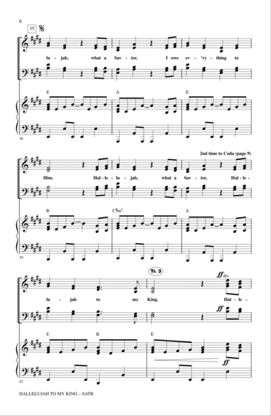 Hallelujah To My King 4-Part scores gallery preview page 5