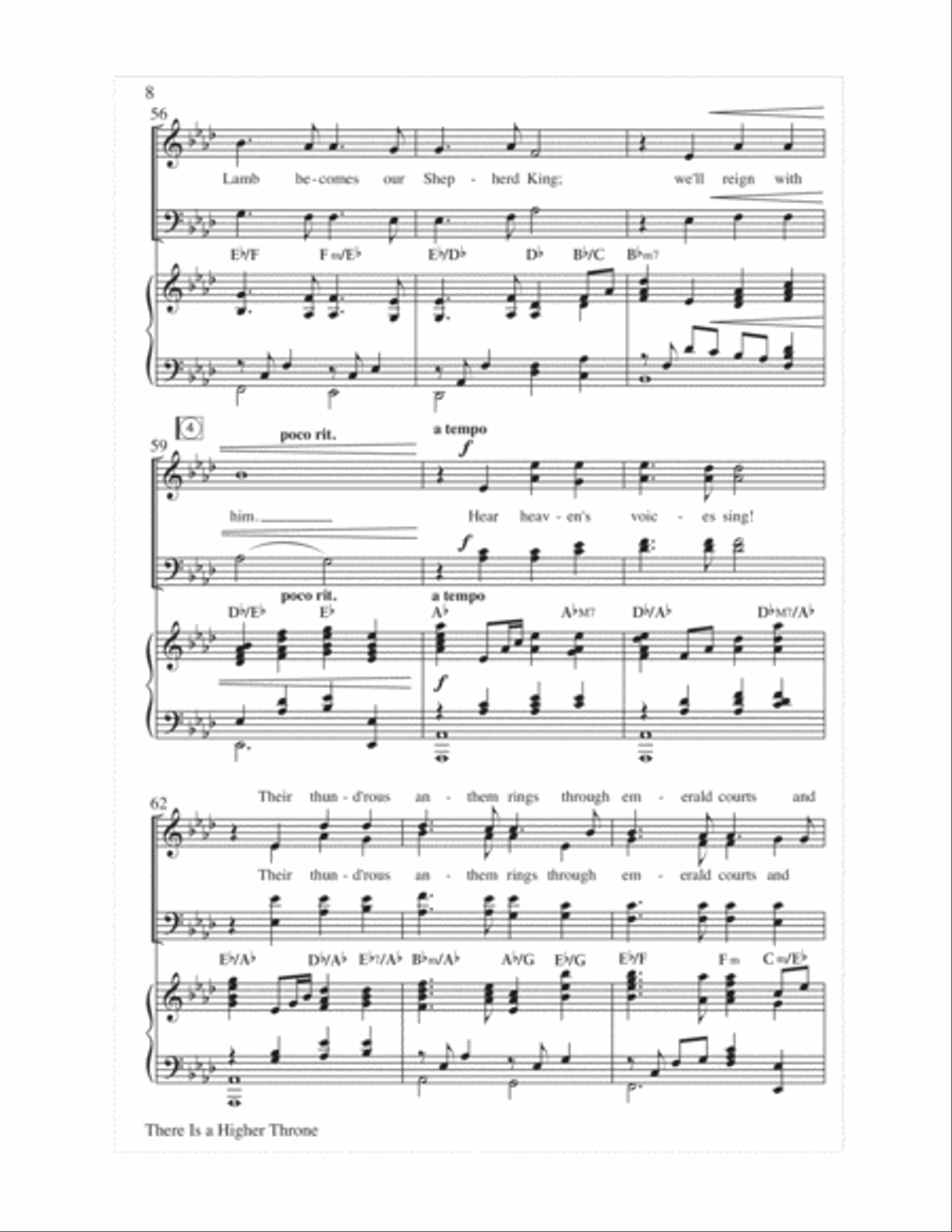 There Is a Higher Throne Choir scores gallery preview page 8