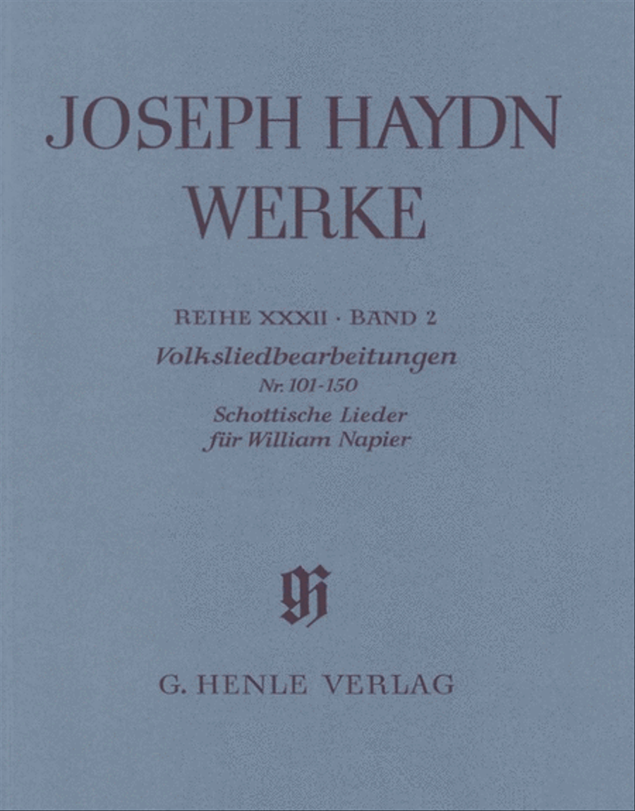 Arrangements of Folk Songs - Scottish Songs No. 1-100 for William Napier