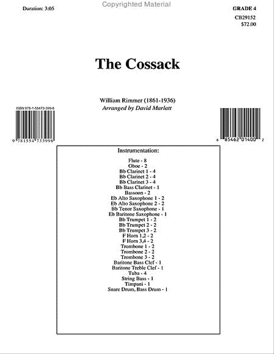 The Cossack Concert Band scores gallery preview page 2