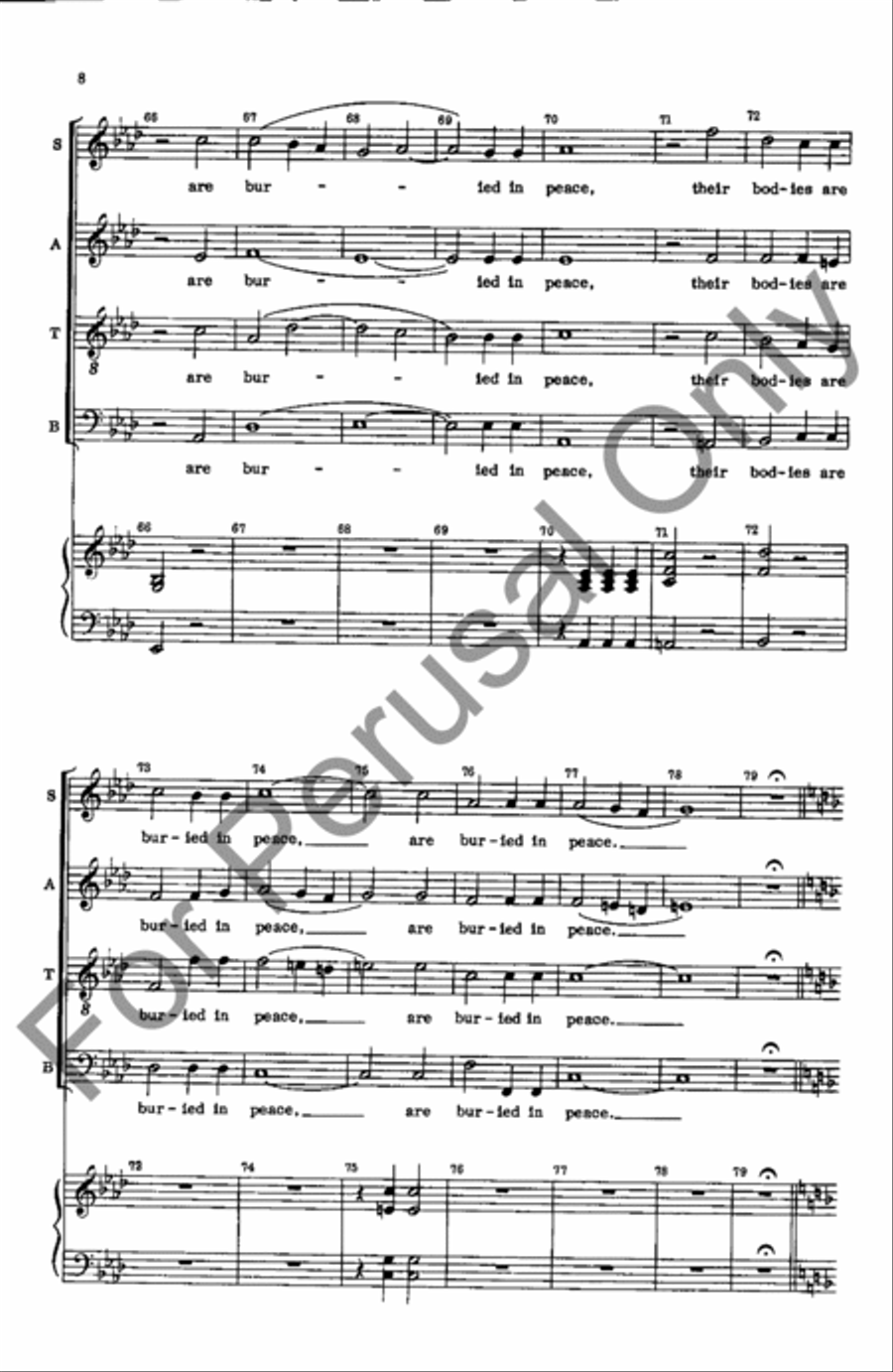 Their Bodies Are Buried In Peace 4-Part scores gallery preview page 8